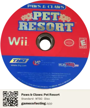 Paws & Claws: Pet Resort Nintendo Wii, NTSC disc