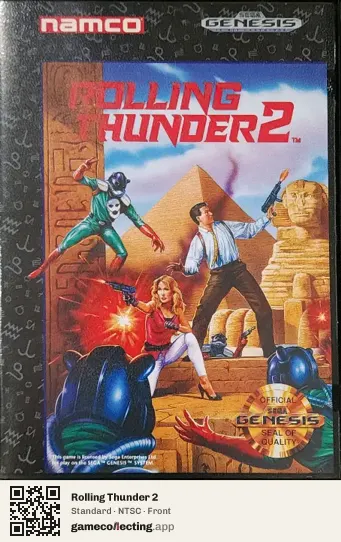 Rolling Thunder 2 Sega Mega Drive / Genesis, NTSC box front
