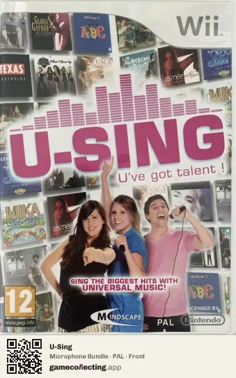 U-Sing Nintendo Wii, PAL box front
