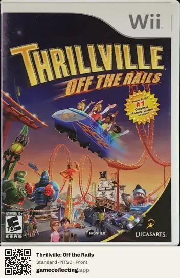 Thrillville: Off the Rails Nintendo Wii, NTSC box front
