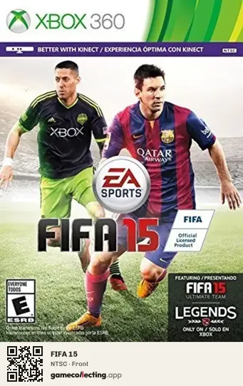 FIFA 15 Xbox 360, NTSC box front