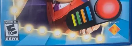 Buzz! The Mega Quiz, the ESRB box on its front
