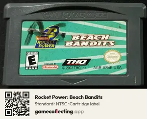Rocket Power: Beach Bandits Game Boy Advance, NTSC cartridge label