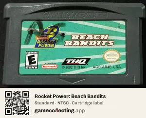 Rocket Power: Beach Bandits Game Boy Advance, NTSC cartridge label