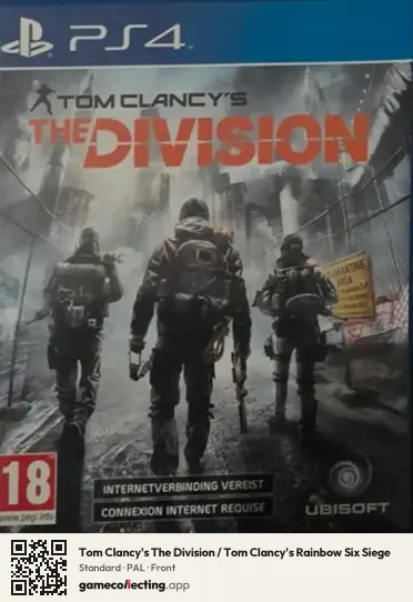 Tom Clancy's The Division / Tom Clancy's Rainbow Six Siege PlayStation 4, PAL box front