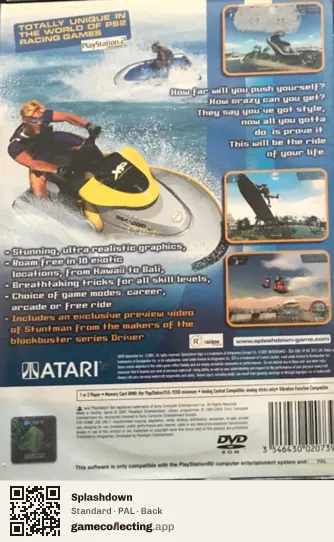 Splashdown PlayStation 2, PAL box back