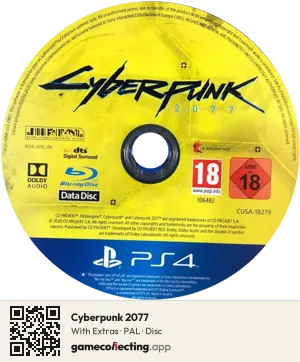 Cyberpunk 2077 PlayStation 4, PAL disc
