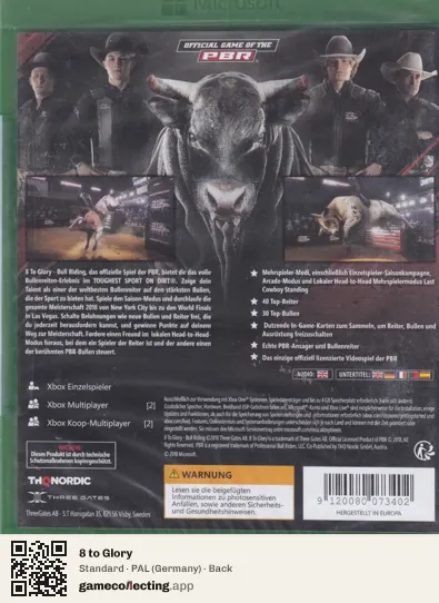 8 to Glory Xbox One, Germany box back