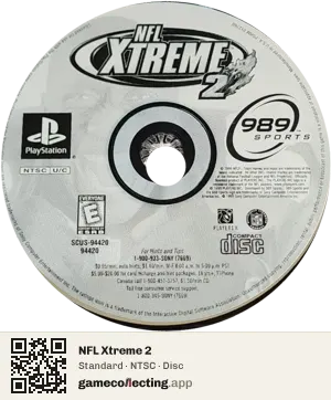 NFL Xtreme 2 PlayStation, NTSC disc