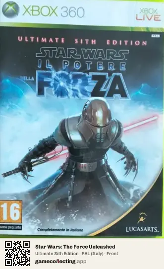 Star Wars: The Force Unleashed Xbox 360, Italy box front