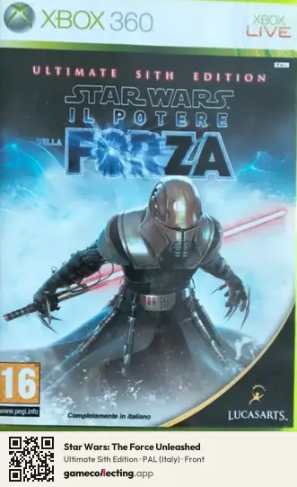 Star Wars: The Force Unleashed Xbox 360, Italy box front