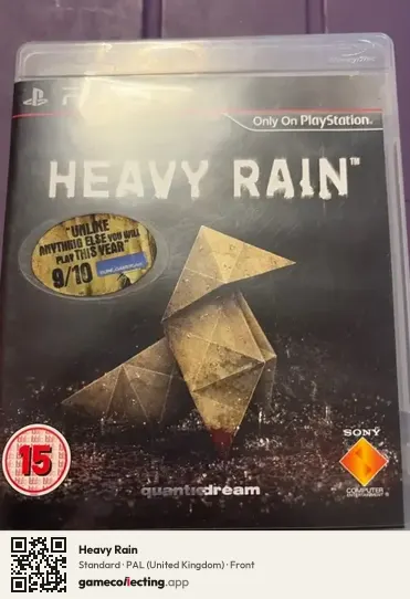 Heavy Rain PlayStation 3, United Kingdom box front