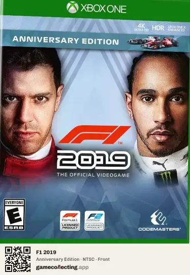 F1 2019 Xbox One, NTSC box front