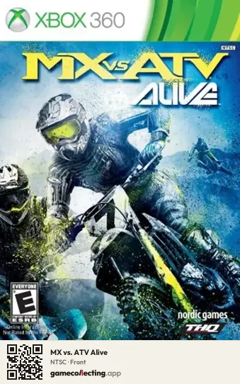 MX vs. ATV Alive Xbox 360, NTSC box front