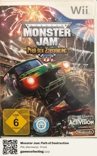 Monster Jam: Path of Destruction Nintendo Wii, Germany box front
