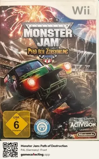 Monster Jam: Path of Destruction Nintendo Wii, Germany box front