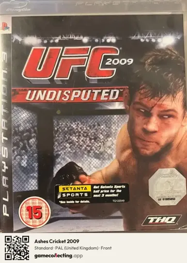 Ashes Cricket 2009 PlayStation 3, United Kingdom box front