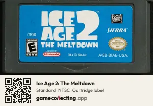 Ice Age 2: The Meltdown Game Boy Advance, NTSC cartridge label