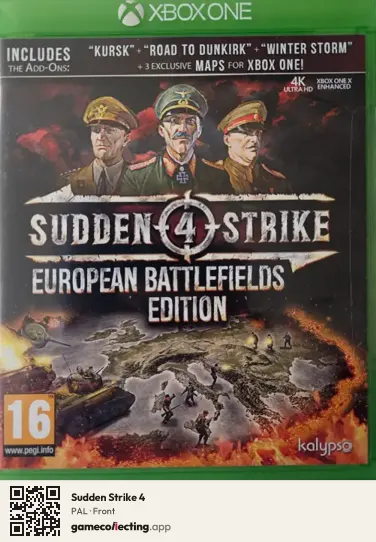 Sudden Strike 4 Xbox One, PAL box front