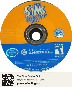 The Sims Bustin' Out Nintendo GameCube, NTSC disc