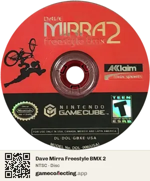 Dave Mirra Freestyle BMX 2 Nintendo GameCube, NTSC disc