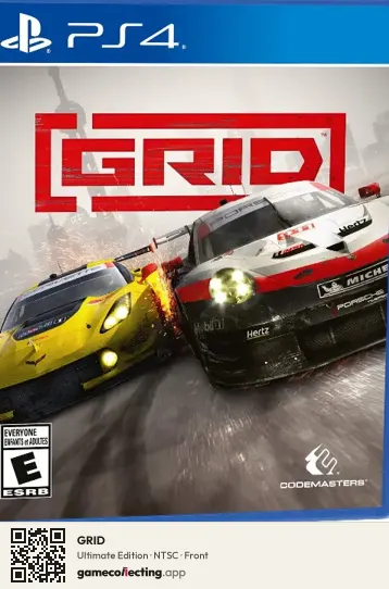 GRID PlayStation 4, NTSC box front
