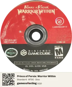 Prince of Persia: Warrior Within Nintendo GameCube, NTSC disc