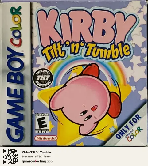 Kirby Tilt 'n' Tumble Game Boy Color, NTSC box front