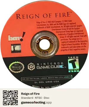 Reign of Fire Nintendo GameCube, NTSC disc