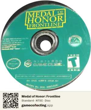 Medal of Honor: Frontline Nintendo GameCube, NTSC disc