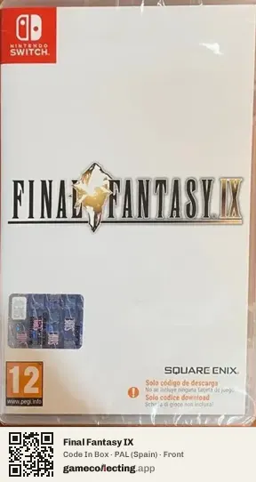 Final Fantasy IX Nintendo Switch, Spain box front