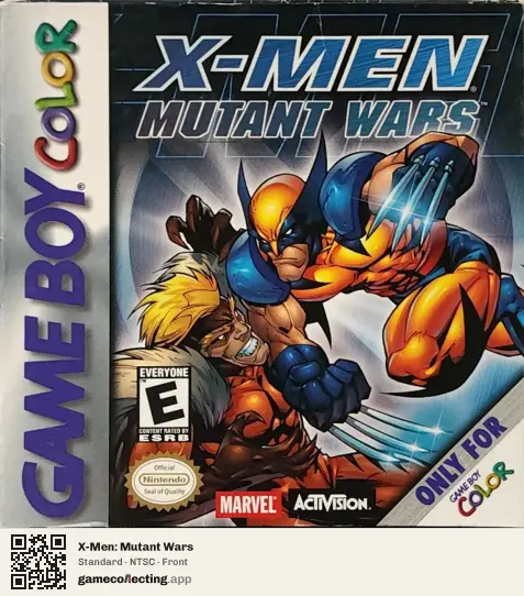 X-Men: Mutant Wars Game Boy Color, NTSC box front