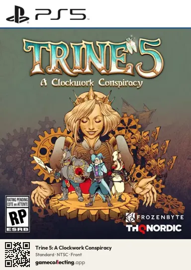 Trine 5: A Clockwork Conspiracy PlayStation 5, NTSC box front