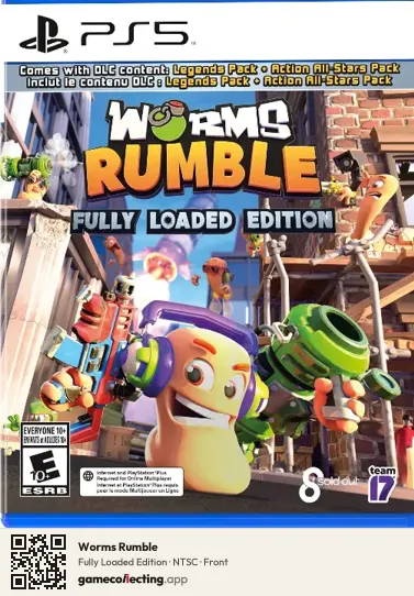 Worms Rumble PlayStation 5, NTSC box front