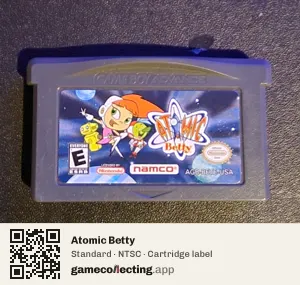 Atomic Betty Game Boy Advance, NTSC cartridge label
