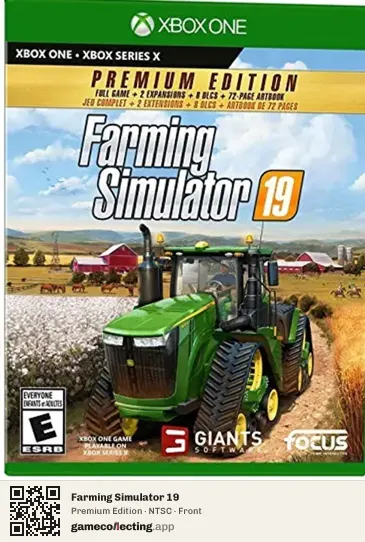 Farming Simulator 19 Xbox One, NTSC box front