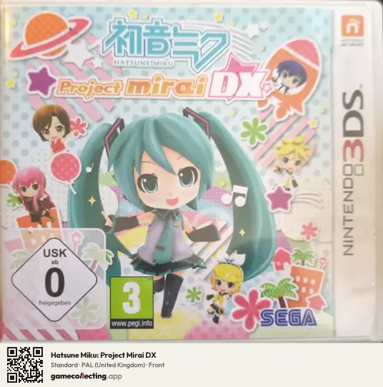 Hatsune Miku: Project Mirai DX Nintendo 3DS, United Kingdom box front