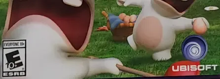 Rabbids Invasion: The Interactive TV Show, the ESRB box on its front