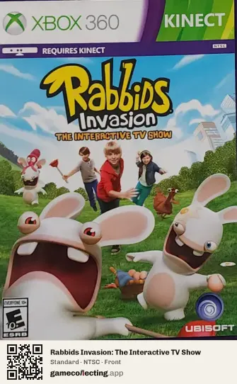 Rabbids Invasion: The Interactive TV Show Xbox 360, NTSC box front