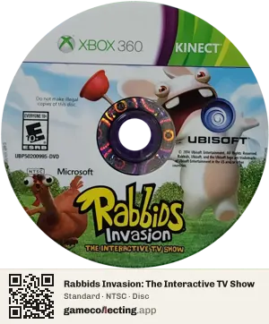 Rabbids Invasion: The Interactive TV Show Xbox 360, NTSC disc