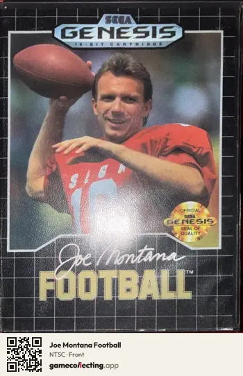 Joe Montana Football Sega Mega Drive / Genesis, NTSC box front