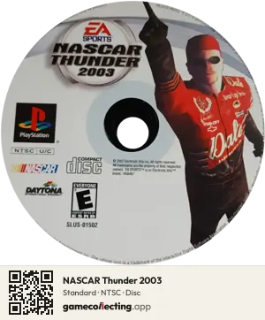 NASCAR Thunder 2003 PlayStation, NTSC disc