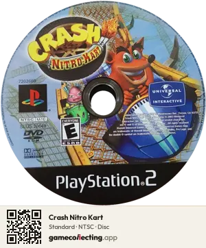 Crash Nitro Kart PlayStation 2, NTSC disc
