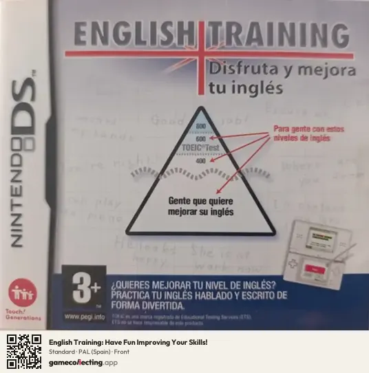 English Training: Have Fun Improving Your Skills! Nintendo DS, Spain box front