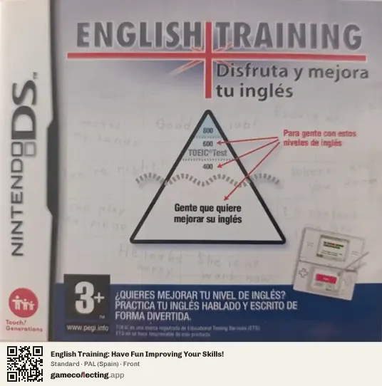 English Training: Have Fun Improving Your Skills! Nintendo DS, Spain box front