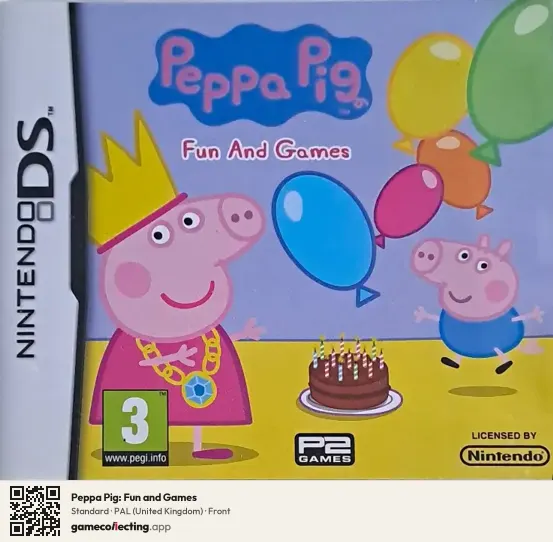 Peppa Pig: Fun and Games Nintendo DS, United Kingdom box front