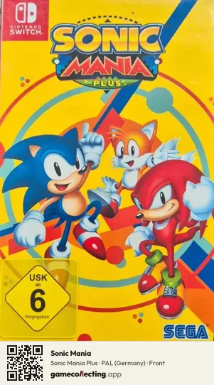 Sonic Mania Nintendo Switch, Germany box front