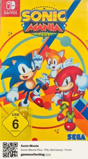 Sonic Mania Nintendo Switch, Germany box front