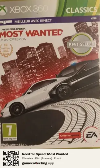 Need for Speed: Most Wanted Xbox 360, France box front