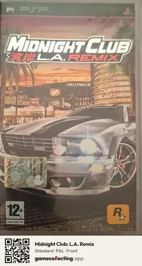 Midnight Club: L.A. Remix PlayStation Portable, PAL box front